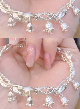 轻奢高级感灵动小兰花手镯女小众