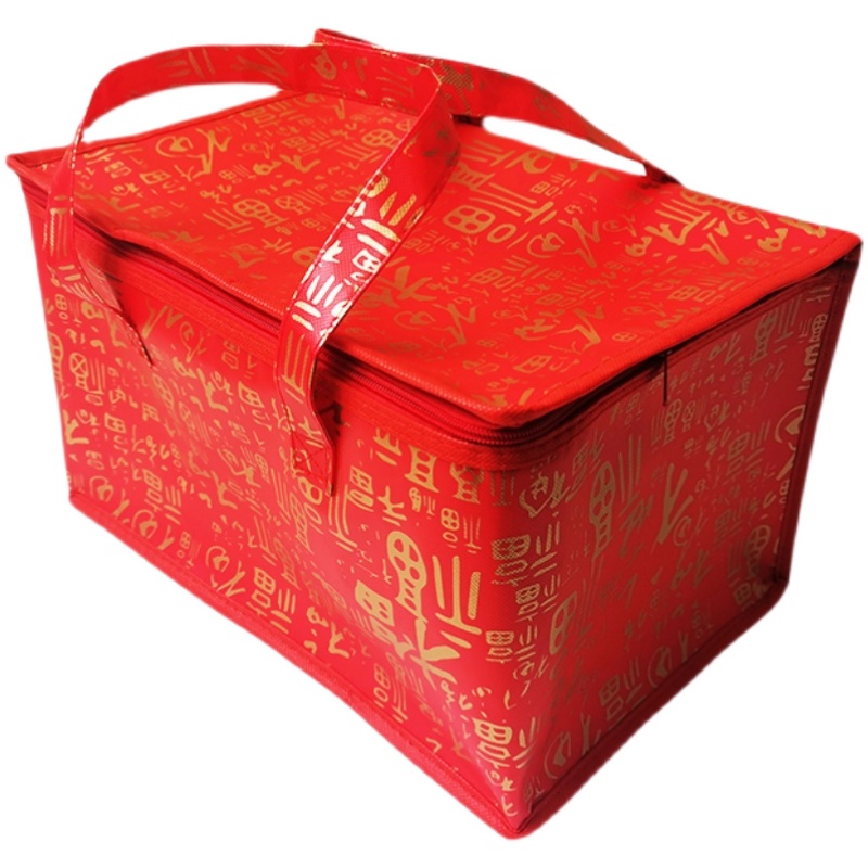现货手提保温袋无纺布覆膜百福字样保温包环保铝箔保鲜袋冷藏冰包,淘宝优惠券,粉丝福利购,淘宝优惠卷
