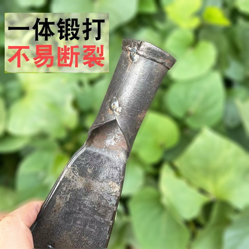 手工锻打挖坑神器挖电杆洞的工具农用洛阳铲取土器挖树挖洞铲探铲 - 图2