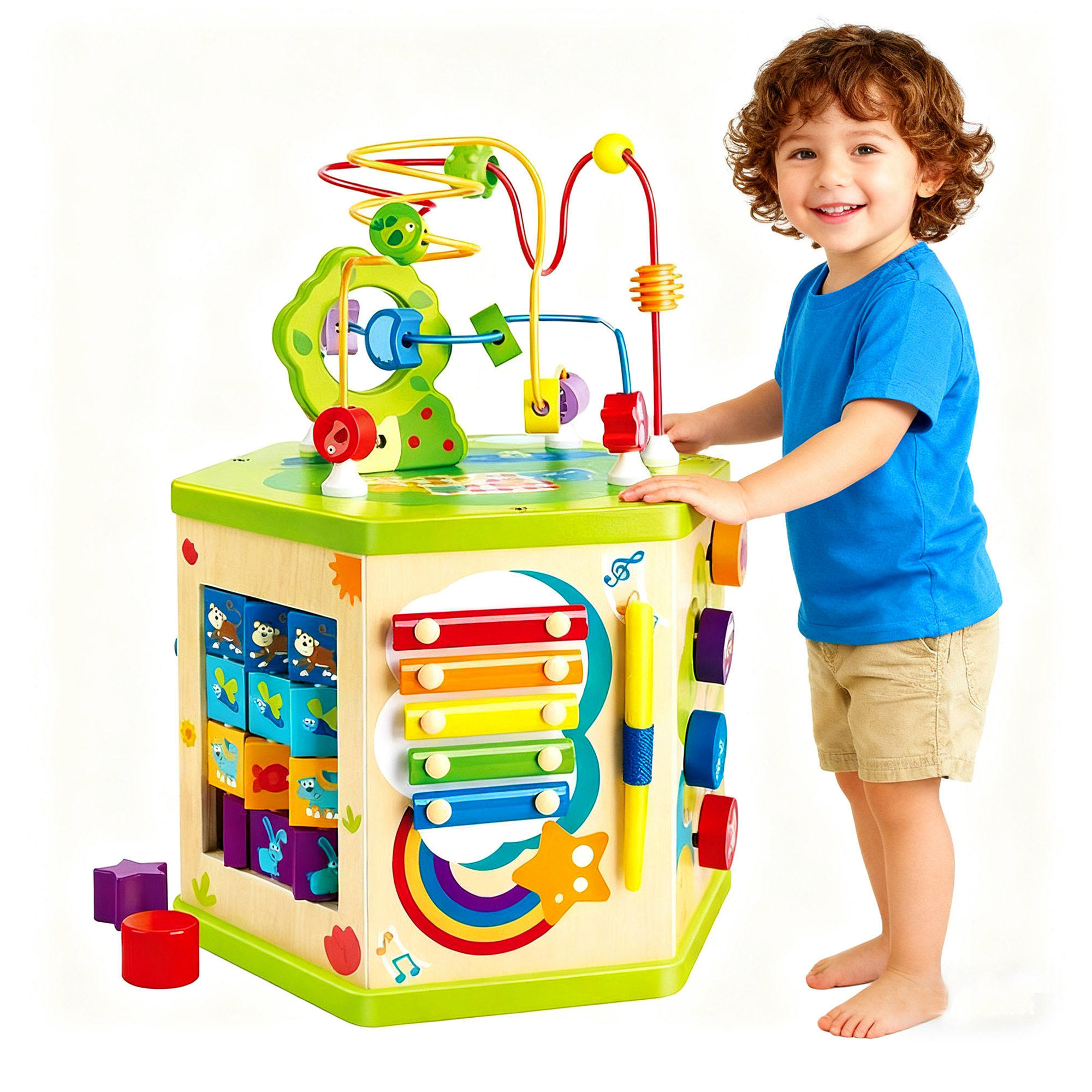 山姆代购Hape六角游戏盒开心农场绕珠儿童串珠百宝箱益智早教玩具,淘宝优惠券,粉丝福利购,淘宝优惠卷