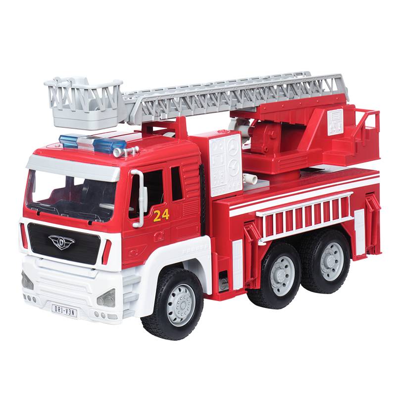北美Driven消防车模型1 18儿童仿真玩具车工程车车模男孩生日礼物 - 图0