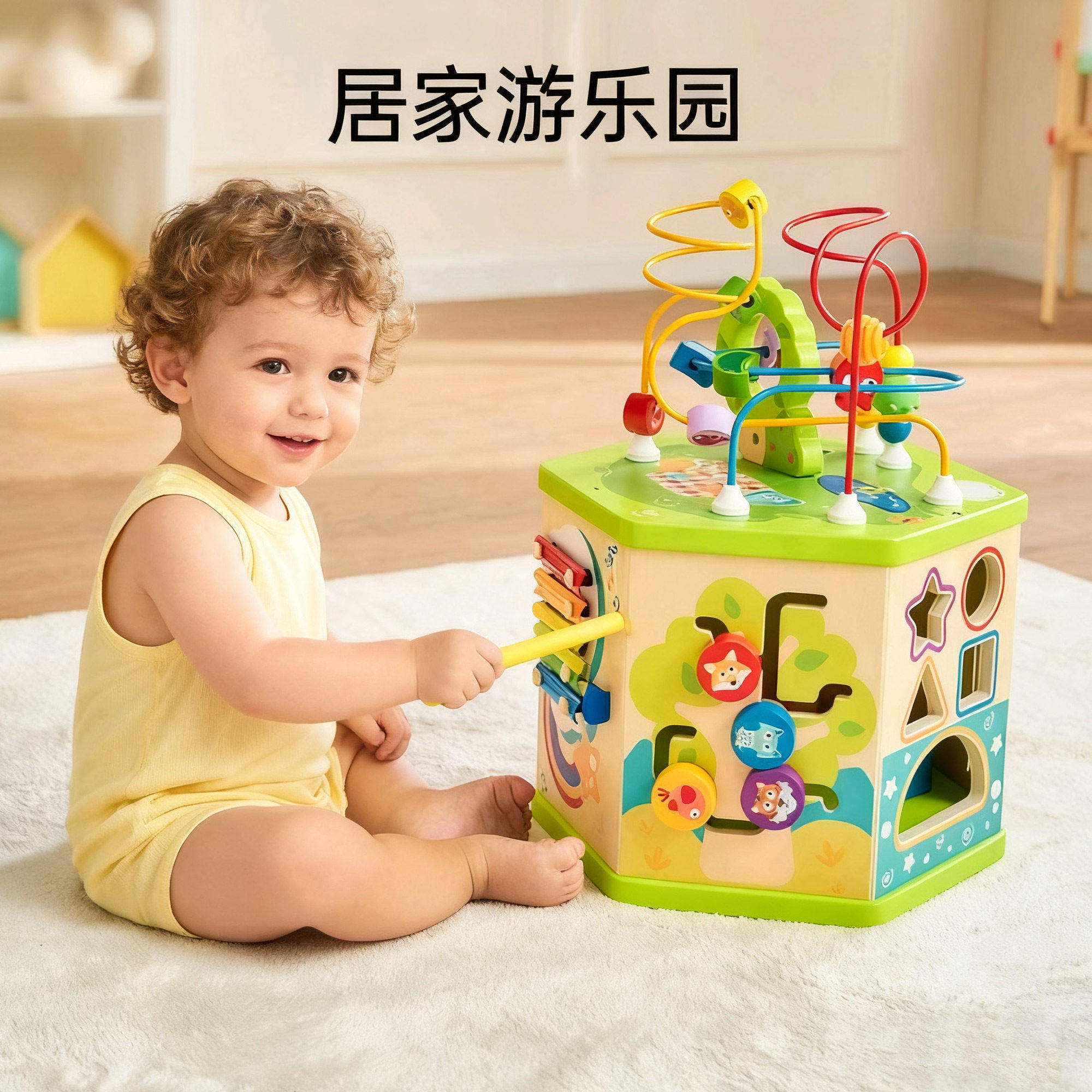 山姆代购Hape六角游戏盒开心农场绕珠儿童串珠百宝箱益智早教玩具,淘宝优惠券,粉丝福利购,淘宝优惠卷