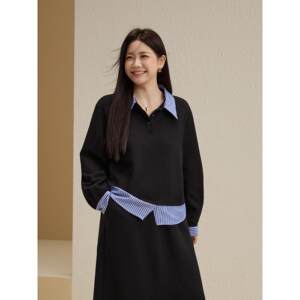 【舒适卫衣套装】纤莉秀大码女装设计感休闲两件套胖mm2025秋新款