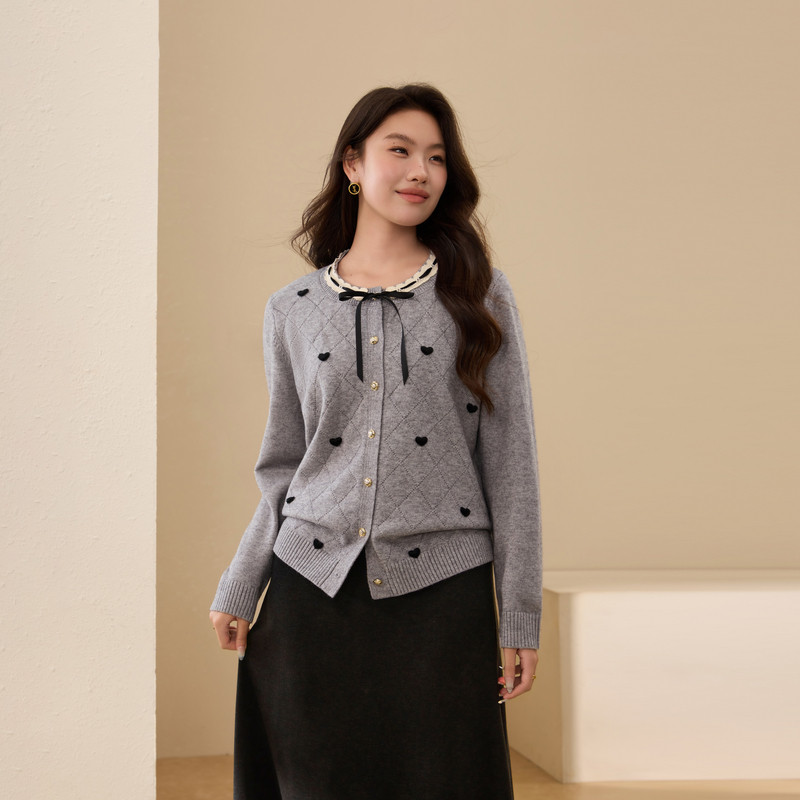 【甜美温柔减龄百搭毛】纤莉秀大码女装优雅圆领上衣胖mm冬装新款,淘宝优惠券,粉丝福利购,淘宝优惠卷