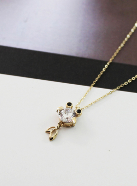 14k包金小众金鱼项链女测试推荐