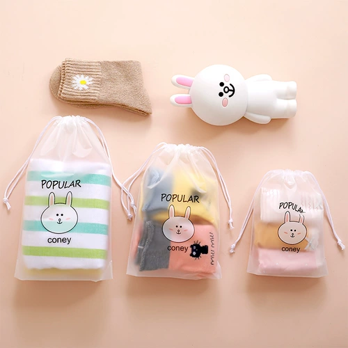 Прозрачная водостойкая сумка для хранения для путешествий, мешочек, нижнее белье, тара, обувь, на шнурках