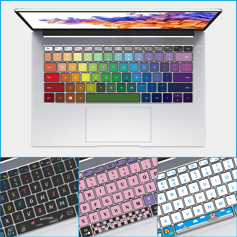 适用荣耀MagicBook 14/V14/X14/15/X15/16/X16 Pro 2023款Z3 2022款笔记本电脑键盘贴纸按键贴卡通女生可爱 - 图3