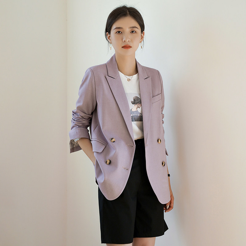 外套2021新款春秋季气质宽松小西服 素典西装