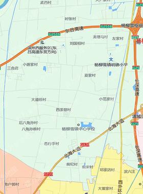 今年新滨州市滨城区地图1.1米行政交通线路分布贴图街道定制城区