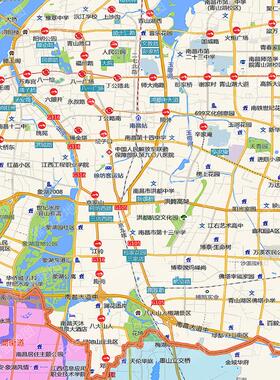 今年新南昌市南昌县地图行政交通线路分布防水贴图街道市区
