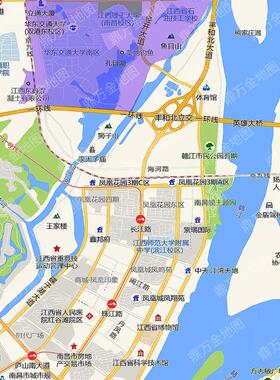 2026年南昌市青山湖区地图行政交通线路分布防水贴图街道