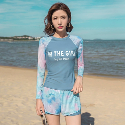 Раздельный купальник, комплект, спортивный лонгслив для школьников, коллекция 2022, по фигуре, большой размер