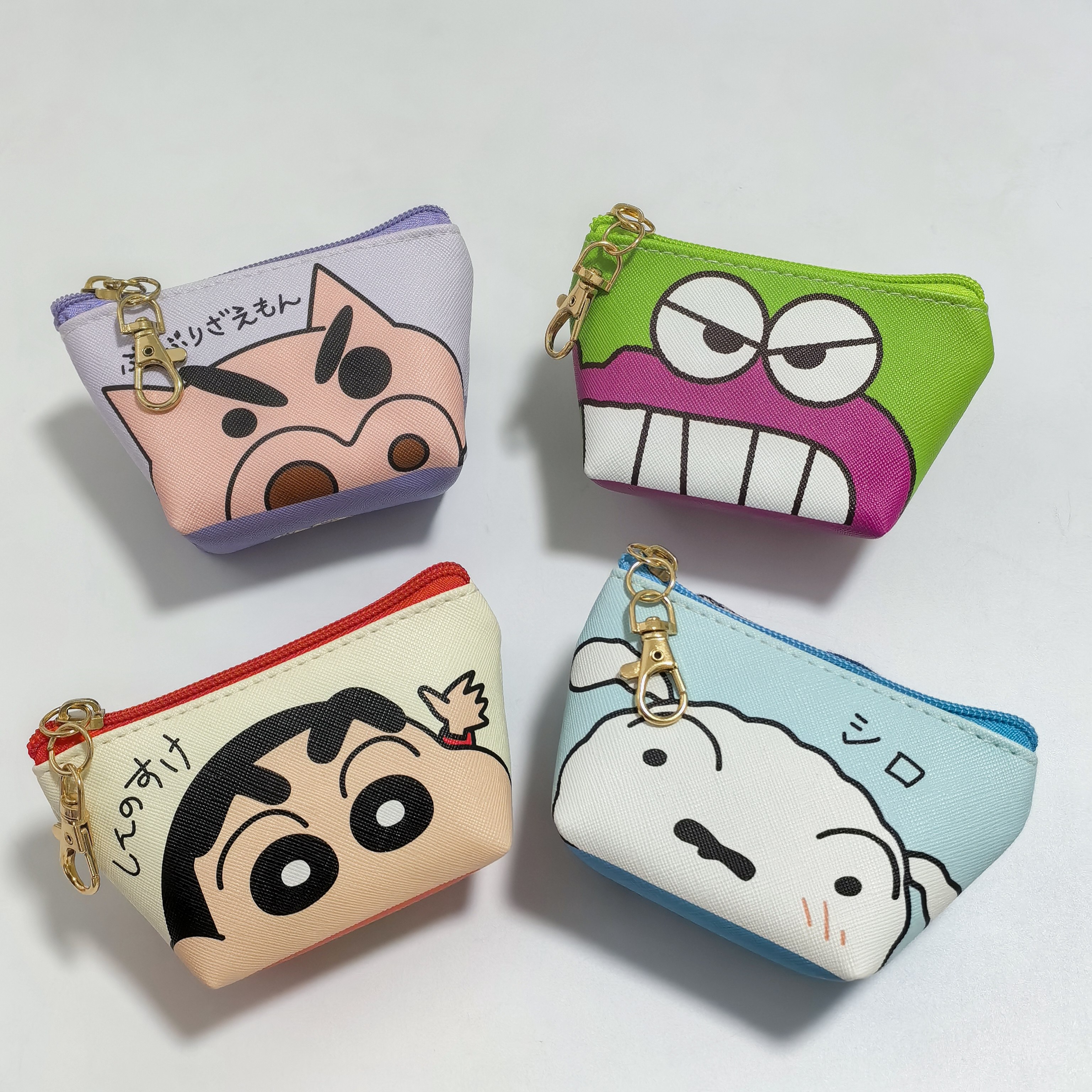 日单 可爱卡通蜡笔小新 创意零钱包 小物件收纳包 钥匙扣挂饰包,淘宝优惠券,粉丝福利购,淘宝优惠卷