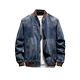 Spring and autumn stand collar loose denim jacket