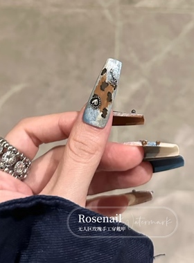 豹纹牛仔KT甜酷辣妹风穿戴甲