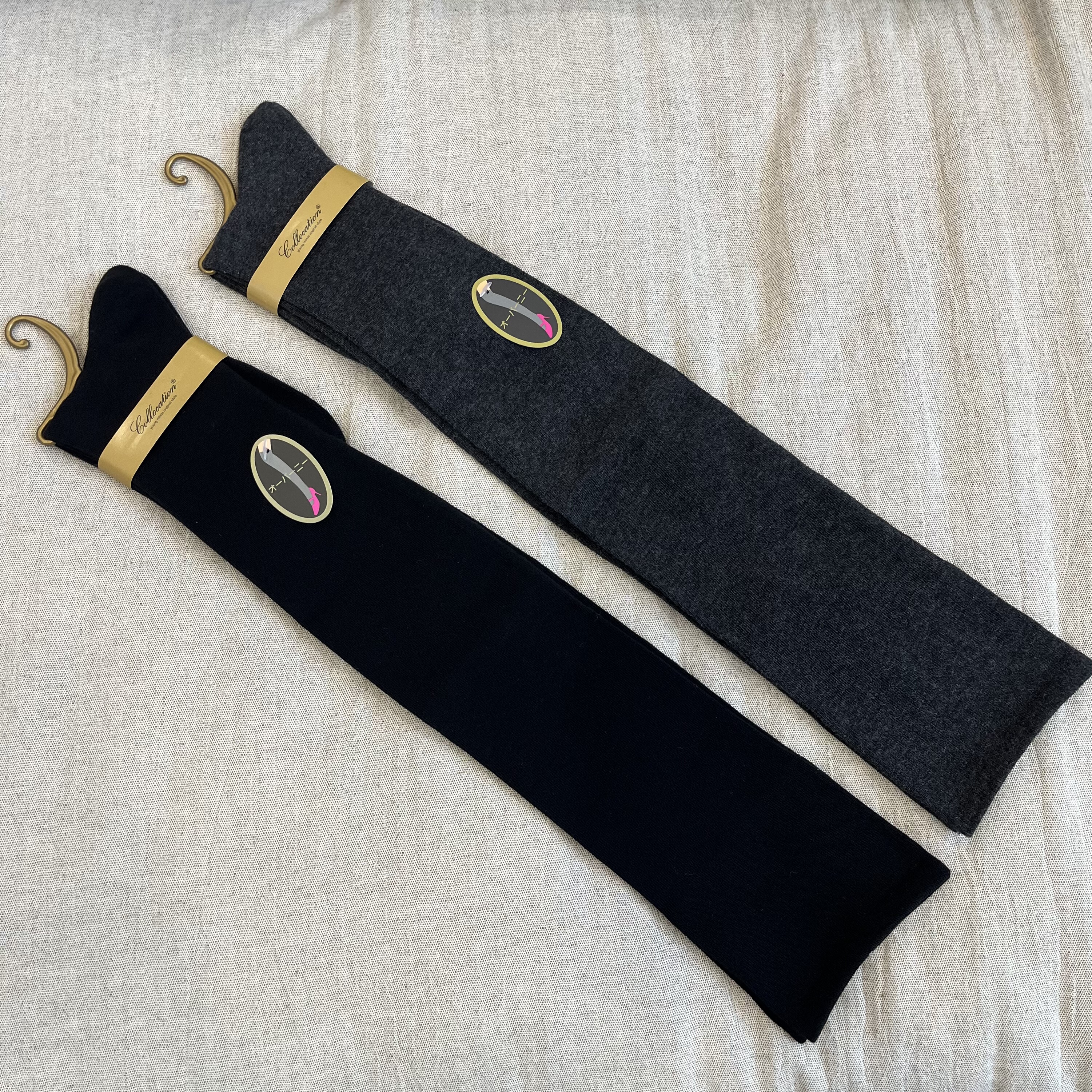 【2双包邮】秋冬新款百搭过膝长筒棉质小腿袜女高弹力显瘦堆堆袜,淘宝优惠券,粉丝福利购,淘宝优惠卷