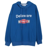 Tide, ретро синяя осенняя тонкая толстовка с капюшоном, в американском стиле