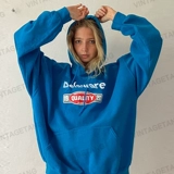 Tide, ретро синяя осенняя тонкая толстовка с капюшоном, в американском стиле