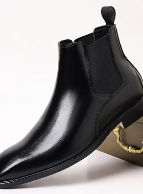 Big Size Men's Chelsea Boots 男士皮靴大码英伦复古切尔西靴