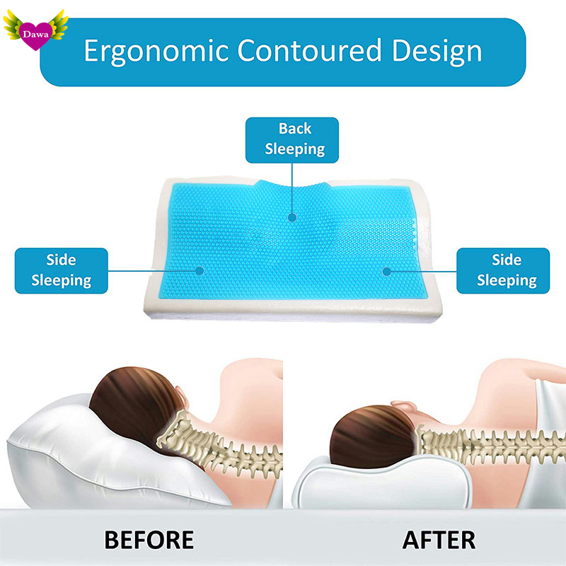 Memory Foam Pillow Neck Gel Slow-Rebound Cervical Pillows 枕 - 图1