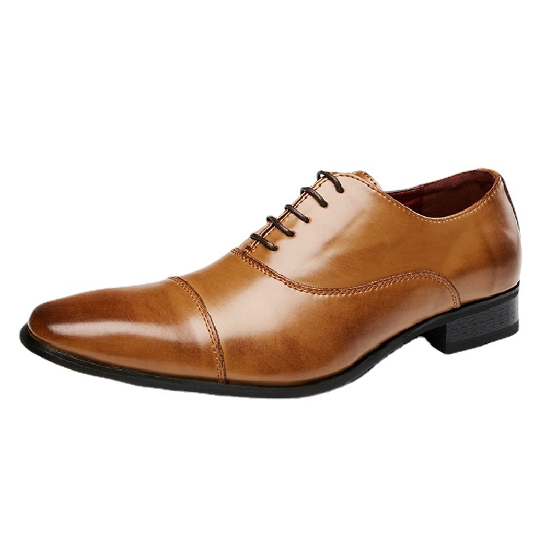 男士商务真皮鞋三接头 Men Business Leather Dress Shoes Office - 图3