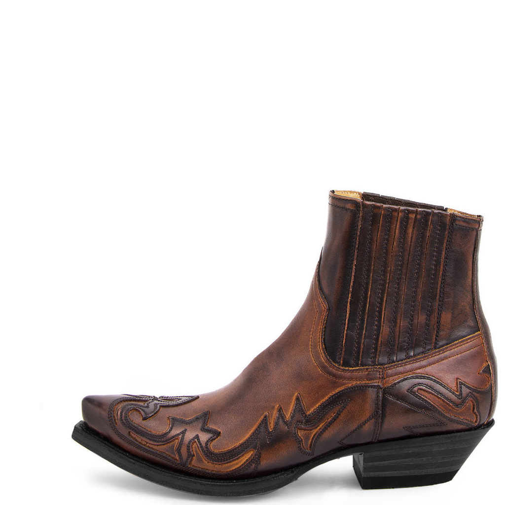 男女尖头高跟西部牛仔靴 Western Cowboy Boots Men Women Shoes - 图1