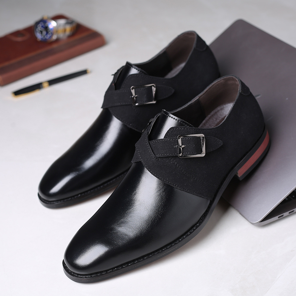 Men Formal Shoes Leather Oxford Business Dress Shoes大码皮鞋 - 图1