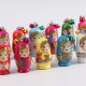 Cartoon wooden matryoshka doll pendant