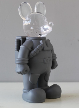 现代轻奢简约树脂电镀太空米奇兔子摆件样板间儿童房卡通动物摆设