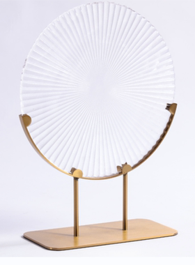 意式极简轻奢五金皮革装饰托盘样板间茶几售楼处收纳盒创意摆件