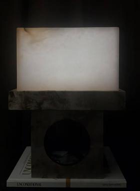 中古风复古风天然西班牙云石创意台灯样板间售楼处少众台灯装饰品