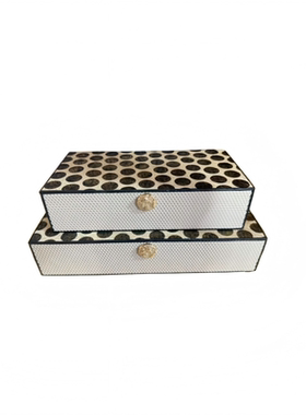 中古风复古风原创高级几何首饰盒摆件样板间售楼处收纳盒装饰品