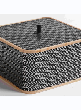 意式极简轻奢高端真皮实木托盘收纳盒展示盒创意摆件样板间装饰品