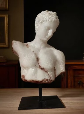 中古风复古风原创独臂人物创意雕塑摆件样板间少众抽象人物装饰品