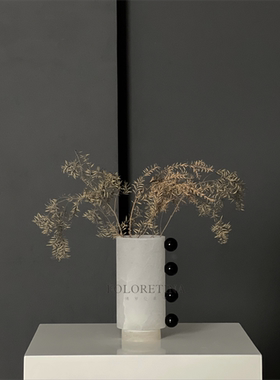 现代轻奢简约新中式天然云石创意花器烛台摆件样板间桌面南瓜梨子