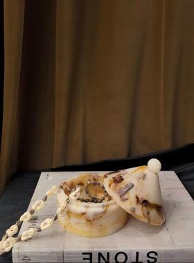 中古风复古风印度进口冰桶装饰品摆设样板间售楼处创意首饰盒摆设