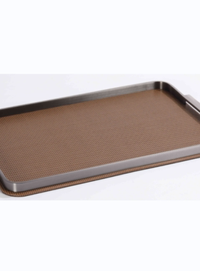 现代轻奢简约高档皮革创意托盘样板间茶几收纳盒直径盒装饰品摆设