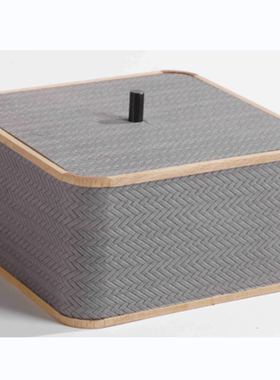 意式极简高端真皮实木托盘摆件创意收纳盒装饰品样板间售楼处摆设