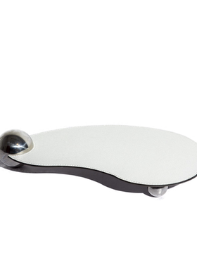 现代轻奢简约极简皮革不锈钢几何异形托盘样板间茶几黑白格收纳盘