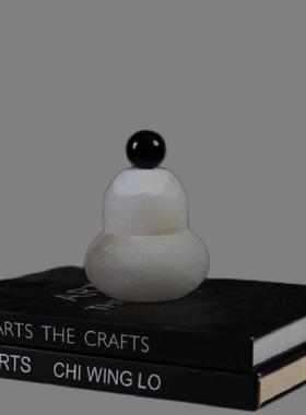 新中式天然西班牙云石储物罐装饰品样板间售楼处石材香薰创意摆设