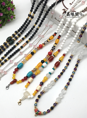 泰国佛牌玛瑙水晶毛衣链