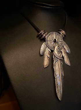 HorizonBlue银饰幸运币项链吊坠