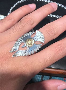 太阳神鹰戒银戒ARIZONAFREEDOM