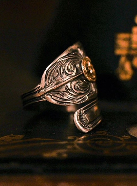 HorizonBlue925银复古戒指