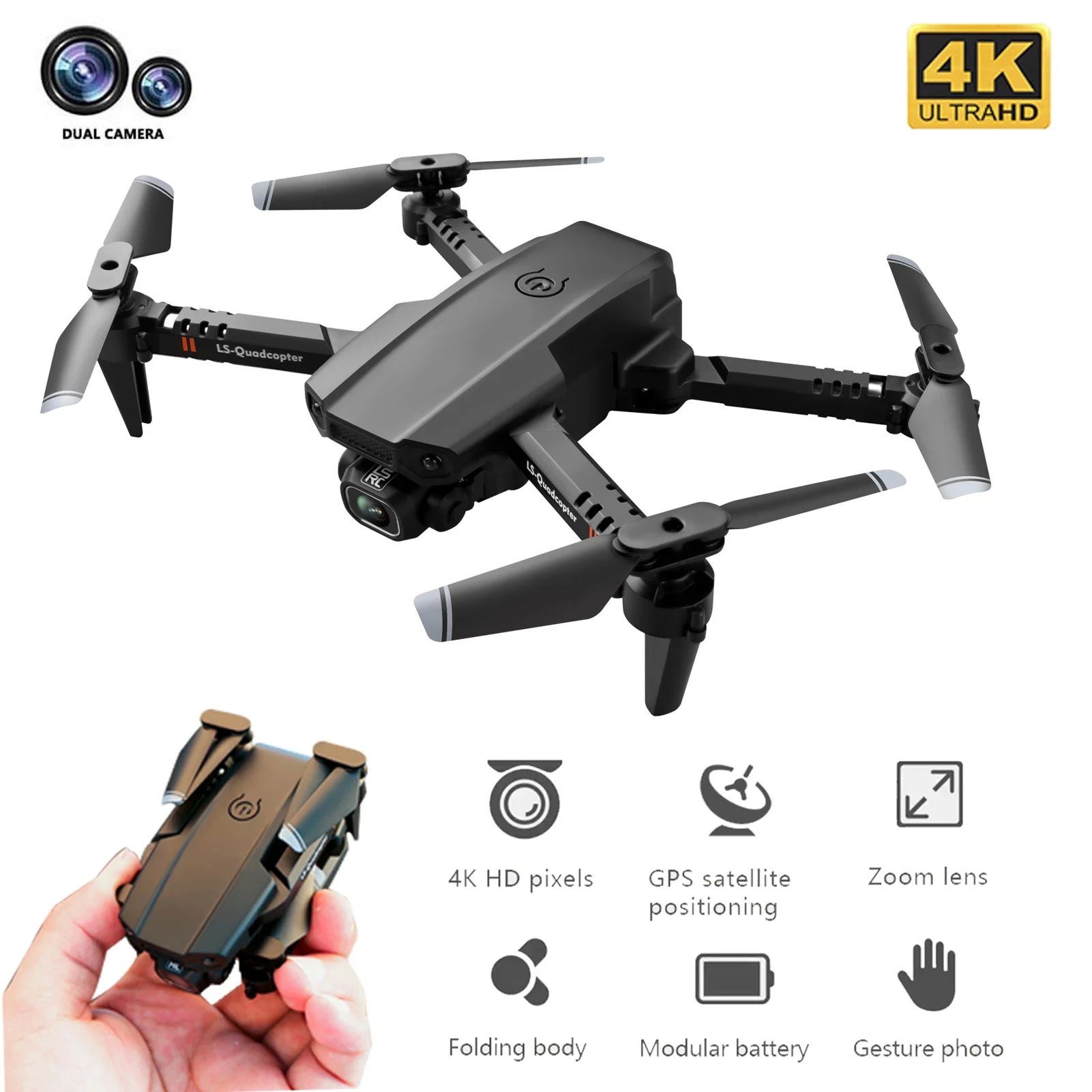 JINHENG XT6  Drone 4K 1080P HD Camera WiFi Fpv Air Pressure - 图1