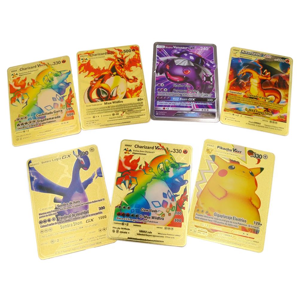 Pokemon Cards Metal 10000Point Arceus Vmax  DIY Card Pikachu - 图2