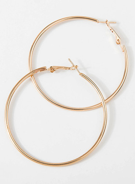 40mm 60mm 70mm 80mm Exaggerate Big Smooth Circle Hoop Earrin