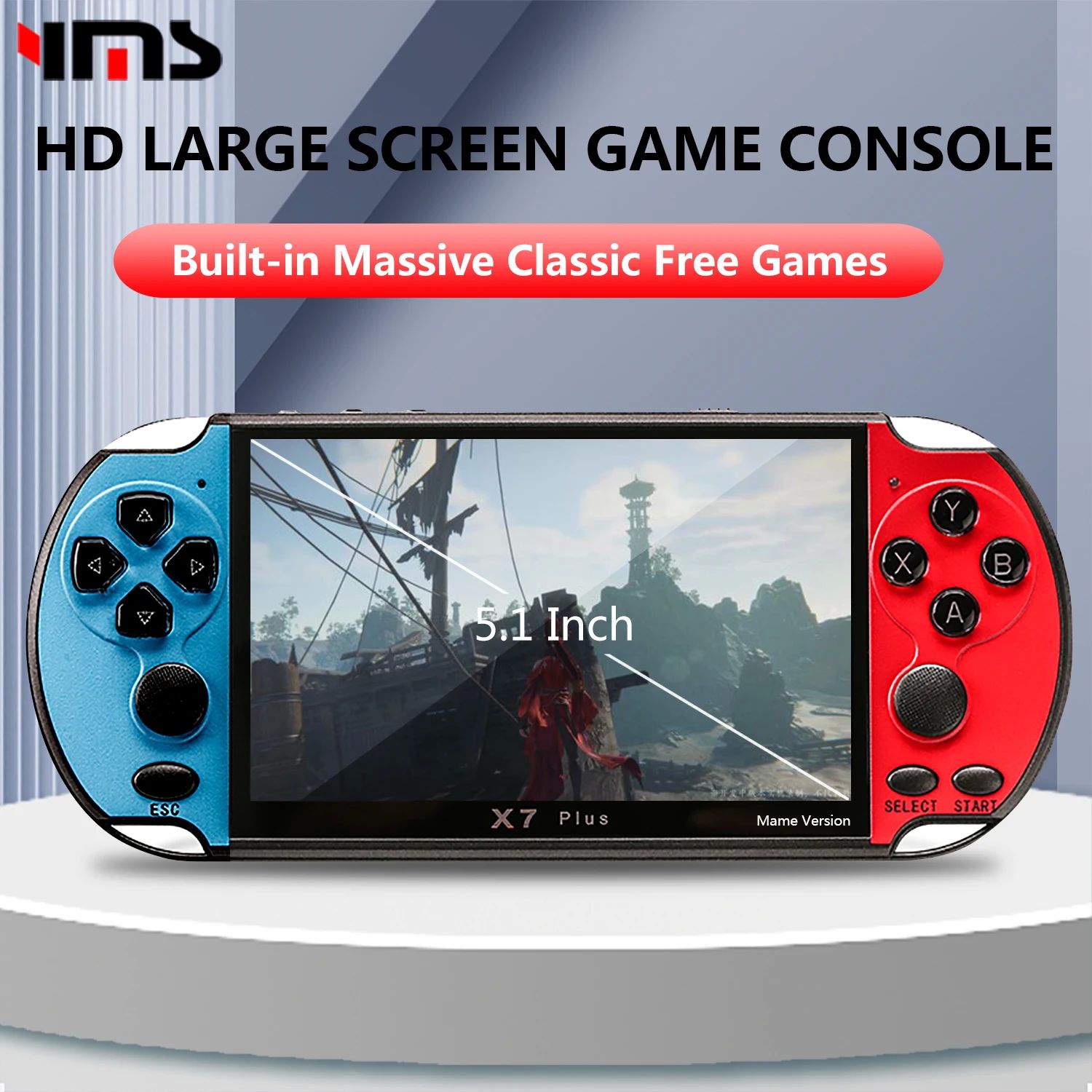 X7/X12 Plus Video Game Console Built-in 10000 Games 7.1/5.1/ - 图0