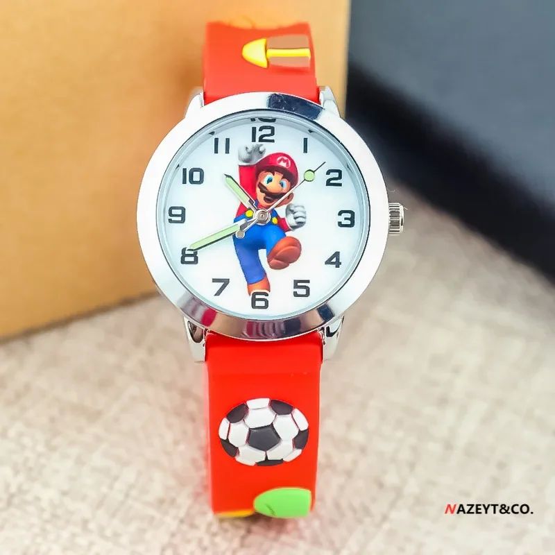 Super Mario New Children's Silicone Watch Mario Brothers 3D-图1