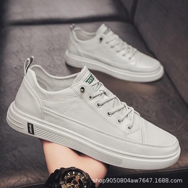 White Shoes  Men Fashion Sneakers  Shoes  Men Shoes  Sneaker - 图0